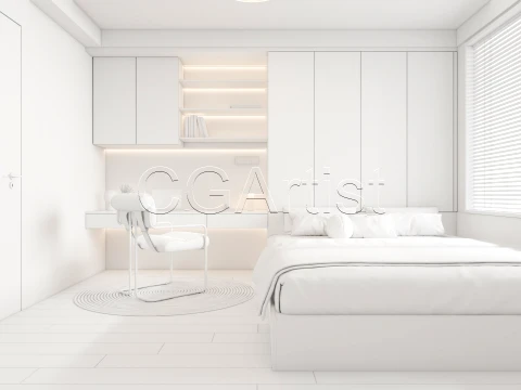 Modern bedroom 34 3D Model