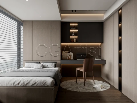 Modern bedroom 35 3D Model