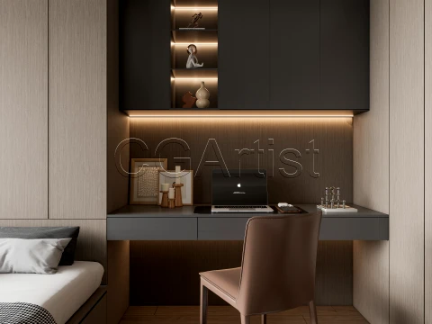 Modern bedroom 35 3D Model