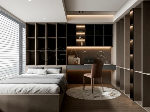 Modern bedroom 35 3D Model