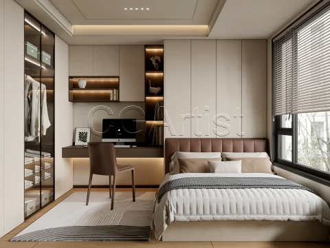 Modern bedroom 36 3D Model
