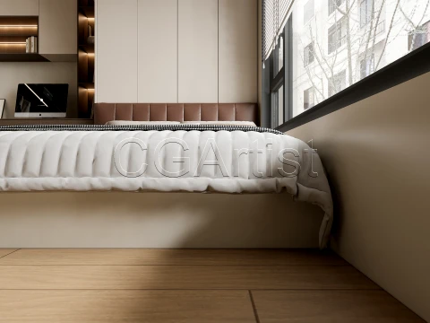 Modern bedroom 36 3D Model