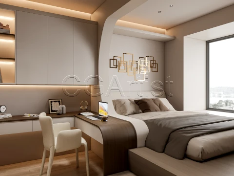 Modern bedroom 37 3D Model