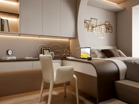 Modern bedroom 37 3D Model