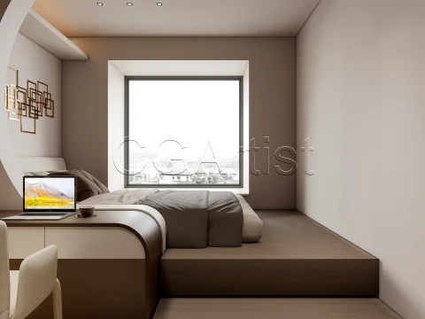 Modern bedroom 37 3D Model