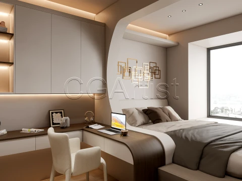 Modern bedroom 37 3D Model