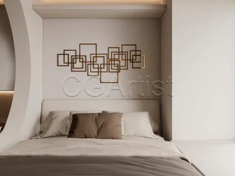 Modern bedroom 37 3D Model