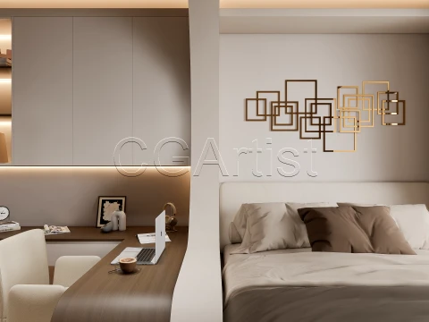 Modern bedroom 37 3D Model