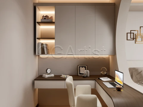 Modern bedroom 37 3D Model
