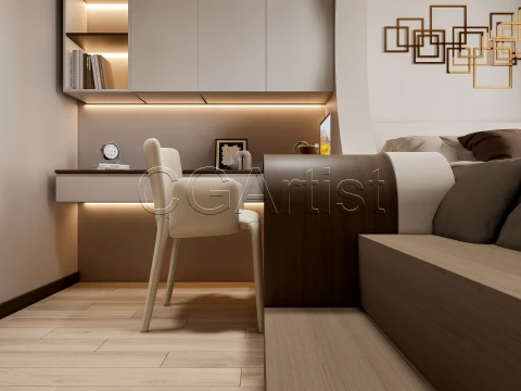 Modern bedroom 37 3D Model