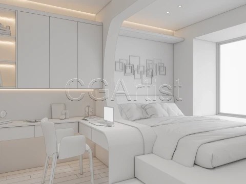 Modern bedroom 37 3D Model
