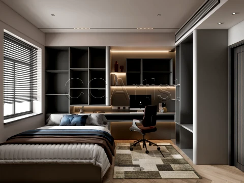 Modern bedroom 38 3D Model