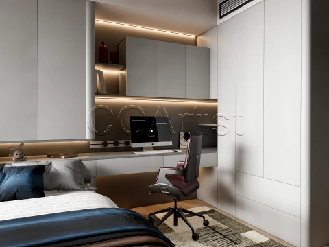 Modern bedroom 38 3D Model