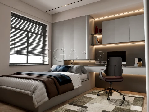 Modern bedroom 38 3D Model