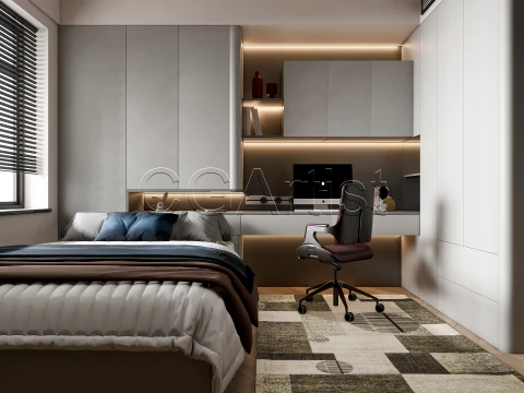 Modern bedroom 38 3D Model
