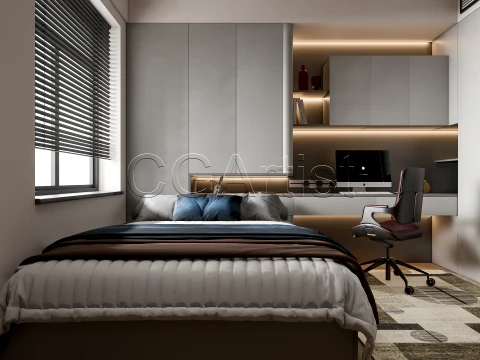 Modern bedroom 38 3D Model