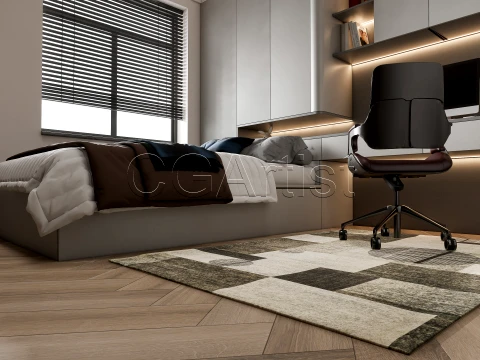 Modern bedroom 38 3D Model