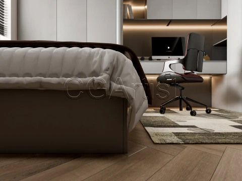 Modern bedroom 38 3D Model