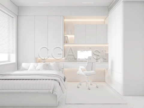 Modern bedroom 38 3D Model