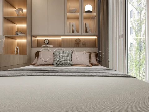 Modern bedroom 40 3D Model