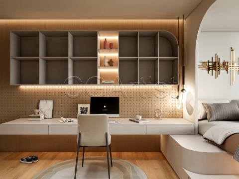 Modern bedroom 41 3D Model
