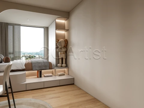 Modern bedroom 41 3D Model