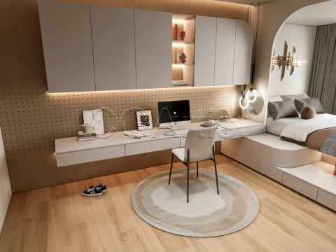 Modern bedroom 41 3D Model