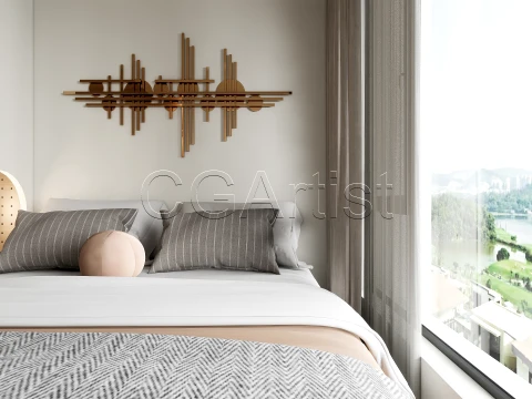 Modern bedroom 41 3D Model