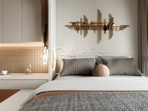Modern bedroom 41 3D Model