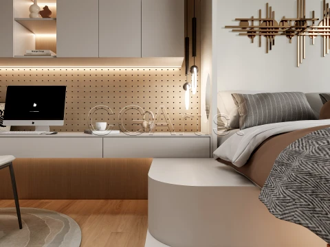 Modern bedroom 41 3D Model