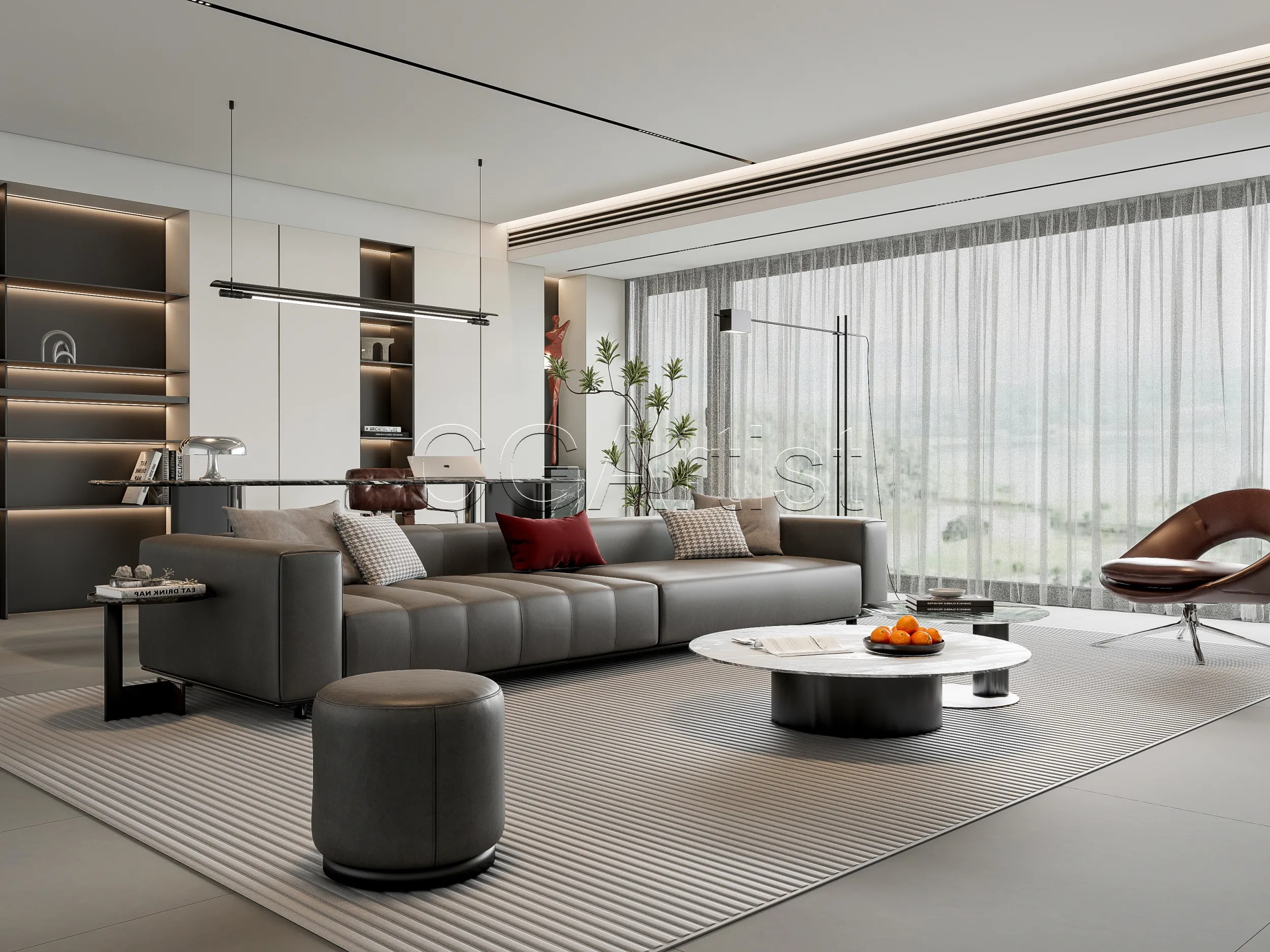 Living room 2 3D Model .c4d .max .obj .3ds .fbx .stl .blend