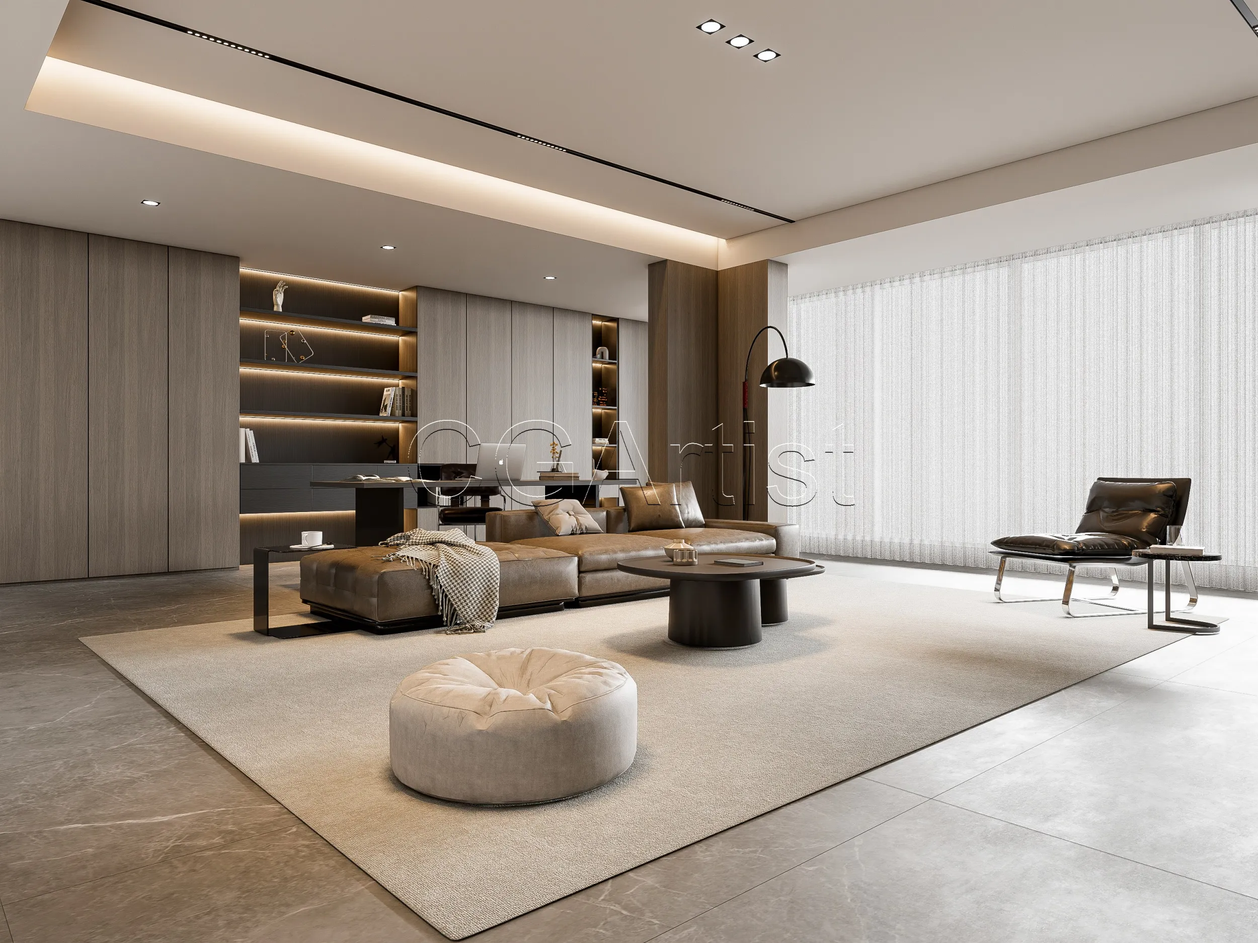 Living room 5 3D Model .c4d .max .obj .3ds .fbx .stl .blend