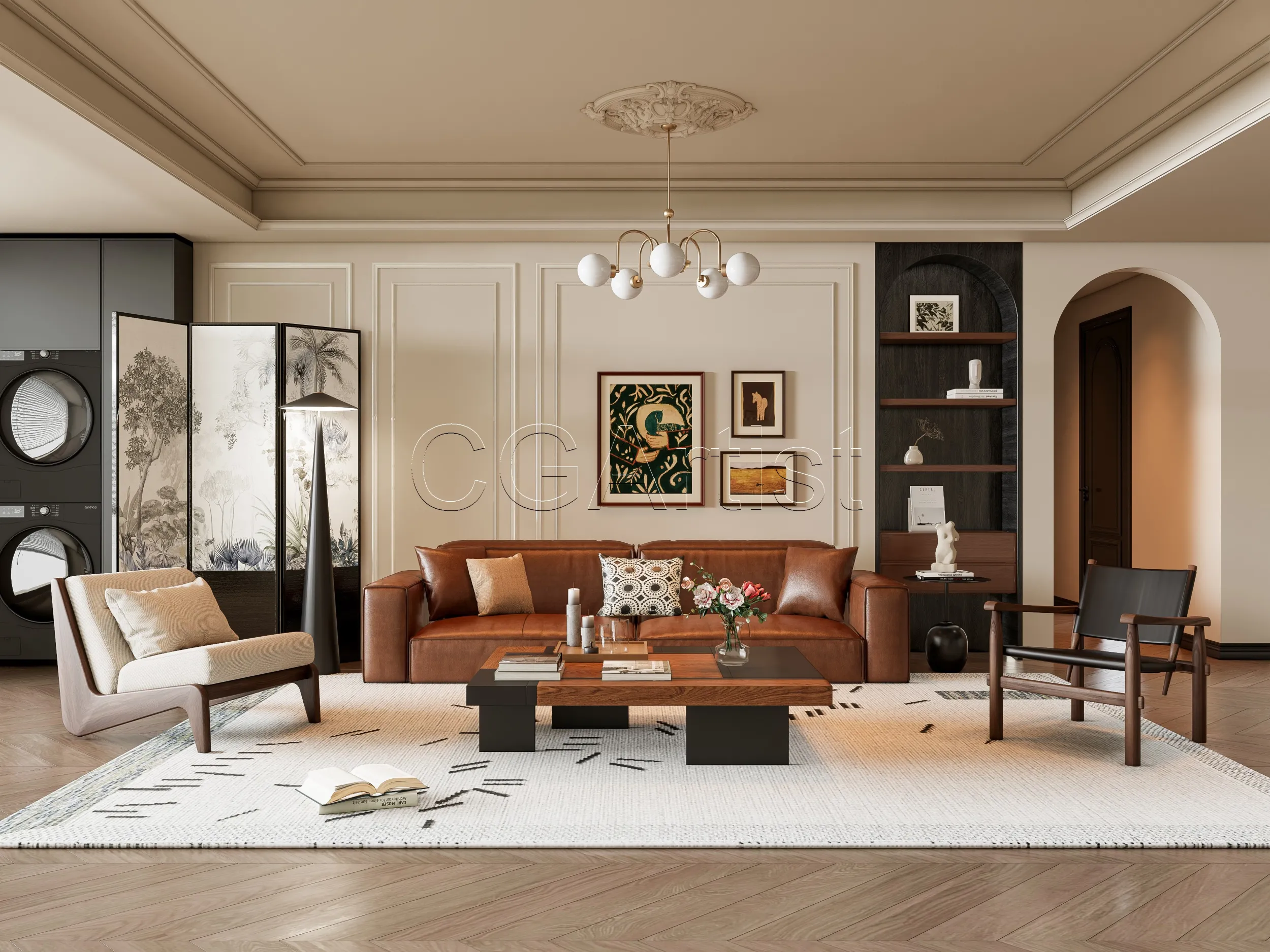 Living room 15 3D Model .c4d .max .obj .3ds .fbx .stl .blend