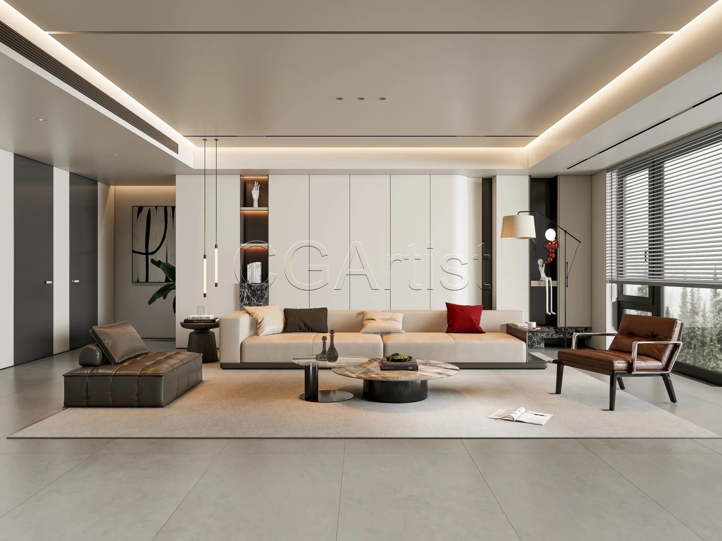 Living room 17 3D Model .c4d .max .obj .3ds .fbx .stl .blend