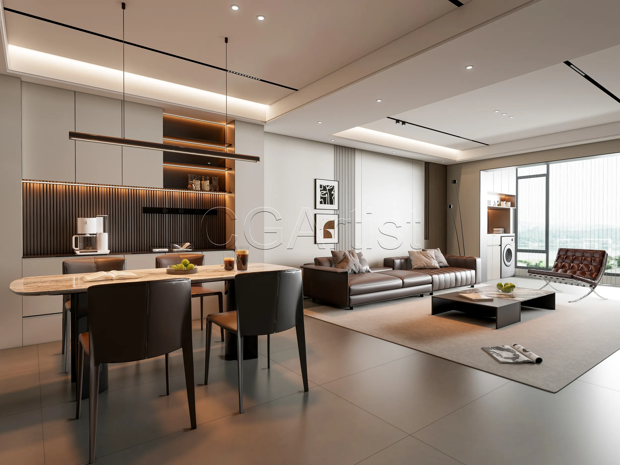 Living room 21 3D Model .c4d .max .obj .3ds .fbx .stl .blend