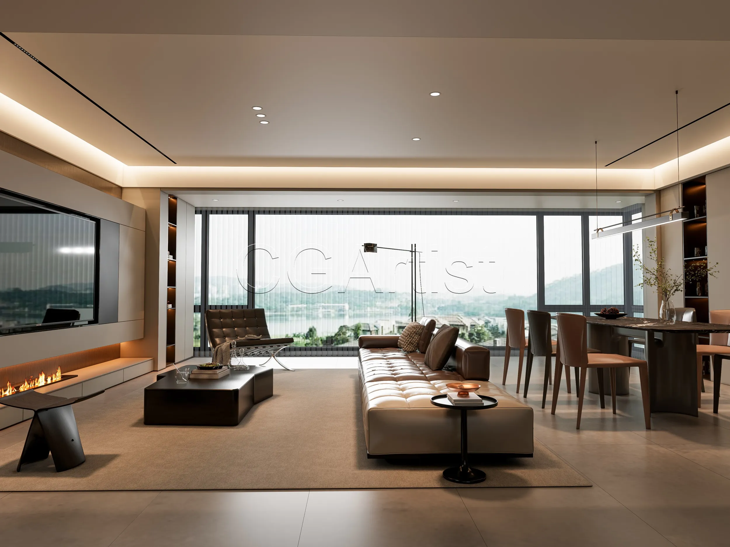 Living room 22 3D Model .c4d .max .obj .3ds .fbx .stl .blend 
