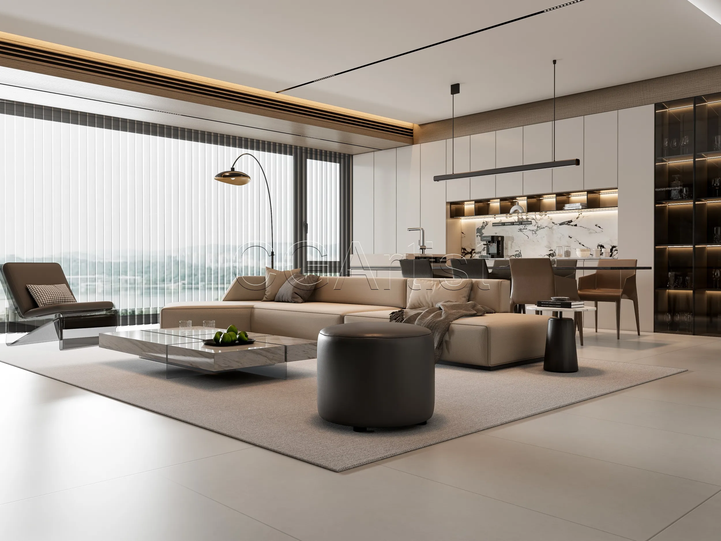 Living room 25 3D Model .c4d .max .obj .3ds .fbx .stl .blend