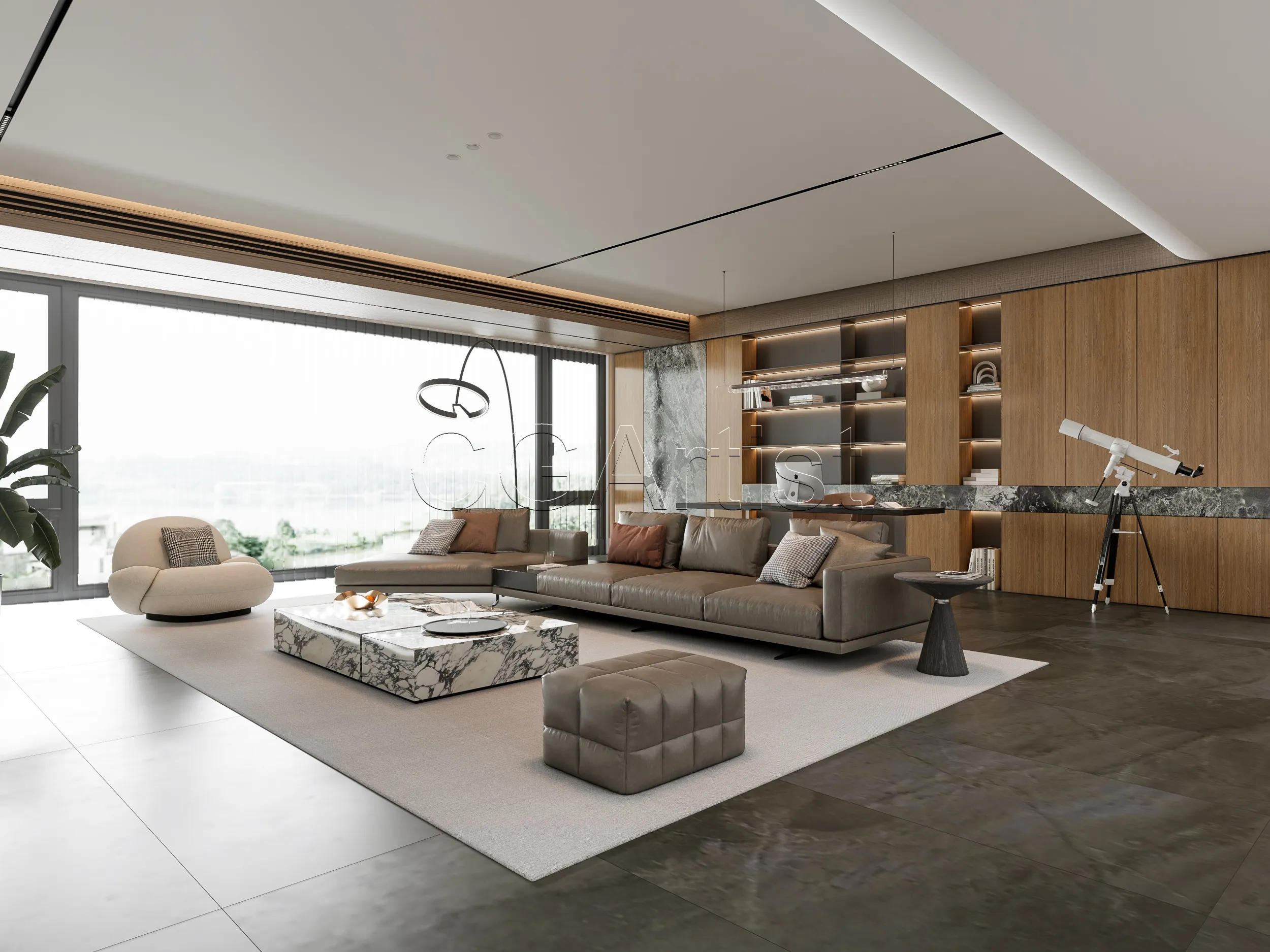 Living room 27 3D Model .c4d .max .obj .3ds .fbx .stl .blend 