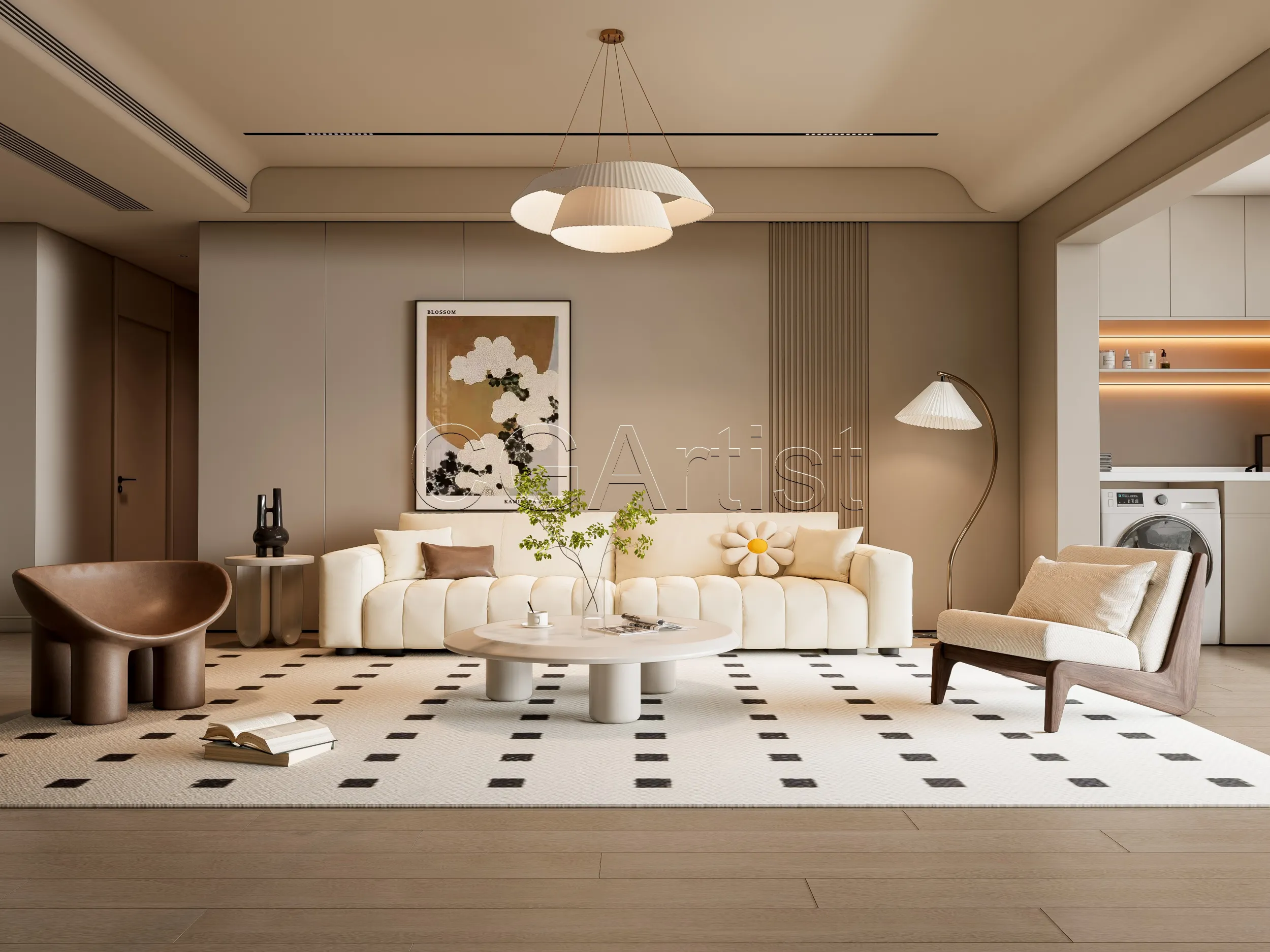 Living room 32 3D Model .c4d .max .obj .3ds .fbx .stl .blend 