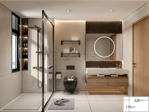 Modern bathroom 2 3D Model