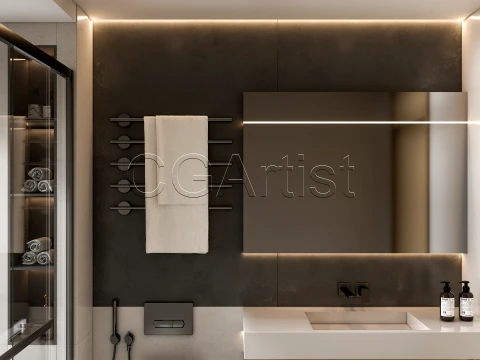 Modern bathroom 3 3D Model