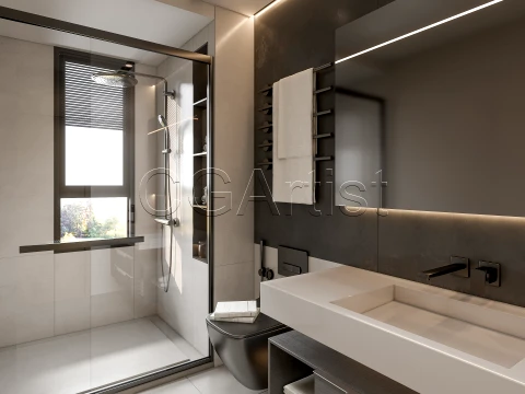Modern bathroom 3 3D Model
