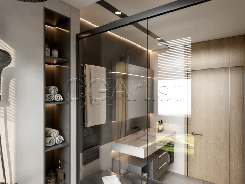 Modern bathroom 3 3D Model