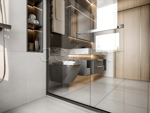 Modern bathroom 3 3D Model