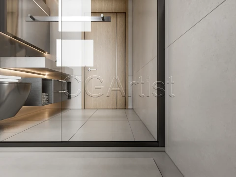 Modern bathroom 3 3D Model