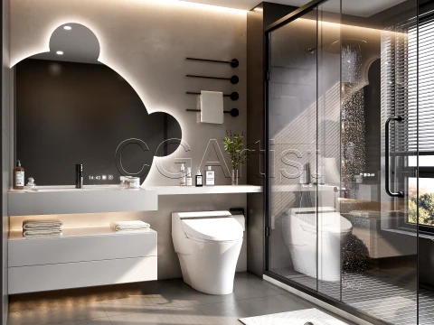 Modern bathroom 4 3D Model