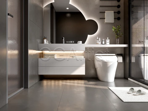 Modern bathroom 4 3D Model