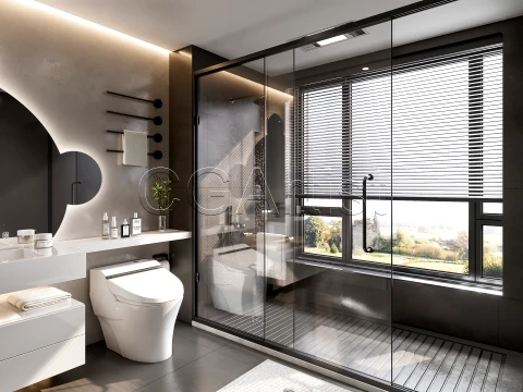 Modern bathroom 4 3D Model