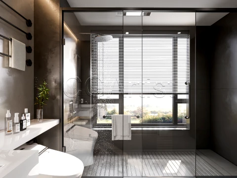 Modern bathroom 4 3D Model
