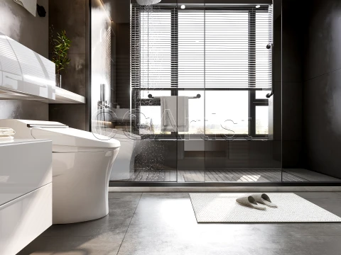 Modern bathroom 4 3D Model